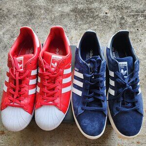 Lot 2 adidas shoes size 13 blue and red